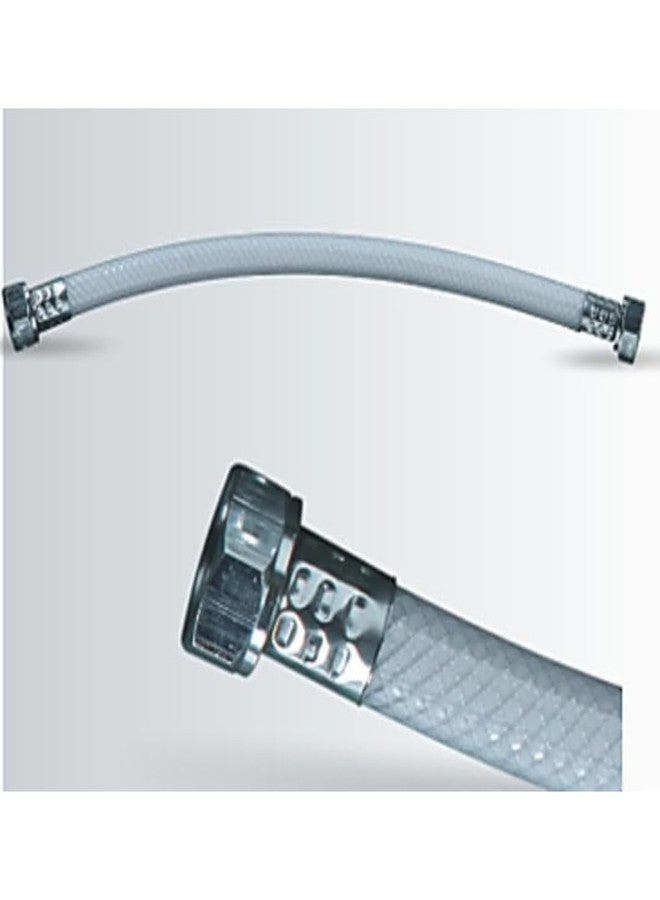 Cossimo أنبوب توصيل كوسيمو 24 بوصة | أنبوب توصيل PVC شديد التحمل | مناسب لسخانات المياه، صنابير سطح الطاولة/حنفيات المياه | (مجموعة من قطعتين)، أبيض (24 بوصة) - Image 3